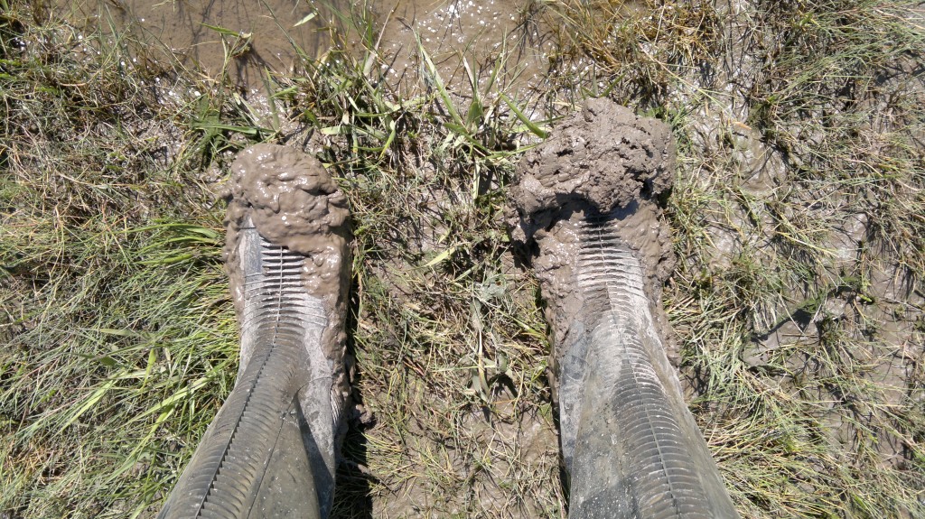 muddy wellies