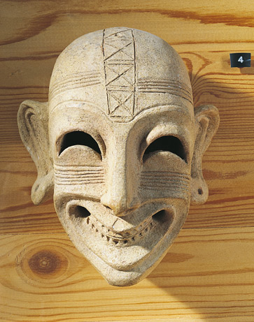 A sardonic death mask from North Africa