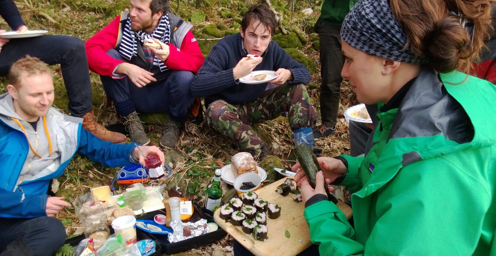 sushi in the woods